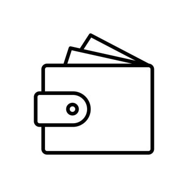 Cüzdan simgesi vektörü. cüzdan vektör simgesi