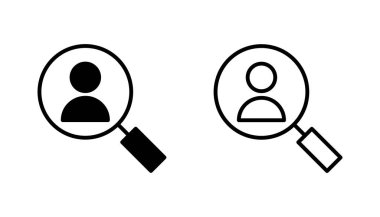 Simge kiralama seti. Arama işi boşluk simgesi. İnsan kaynakları konsepti. İşe alım.