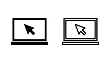 Dizüstü bilgisayar simgesi ayarlandı. bilgisayar simgesi vektörü