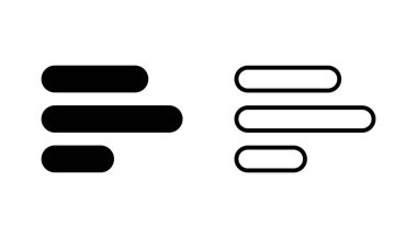 Menü Simgesi ayarlandı. Web menü simgesi. Hamburger menüsü sembolü