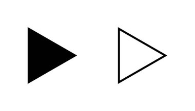 Simge setini çal. Düğme vektör simgesini çal