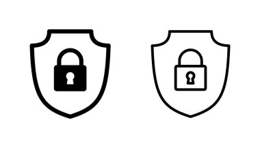 Güvenlik simgesi ayarlandı. Koruma ikonu. Özel hayat. vpn