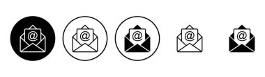 Posta simgesi seti. e- posta simgesi vektörü. E- posta simgesi. Zarf illüstrasyonu