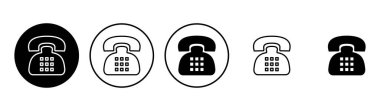 Telefon ikonu seti. telefon simgesi vektörü.