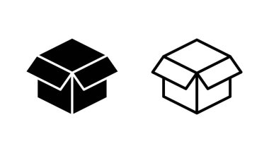 Kutu simgesi seti. kutu vektör simgesi, paket, paket