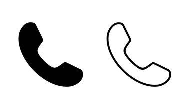 Simge seti. Telefon simgesi vektörü. Telefon simgesi vektörü. Bizimle irtibata geç 