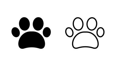 Paw simgesi hazır. Pençe izi ikon vektörü. köpek ya da kedi pençesi