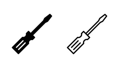 Tornavida simgesi seti. araçlar simgesi vektörü