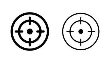 Hedef simgesi ayarlandı. hedef simge vektörü. hedef pazarlama simgesi vektörü