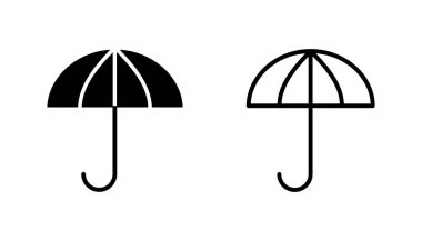 Şemsiye simgesi seti. şemsiye işareti simgesi
