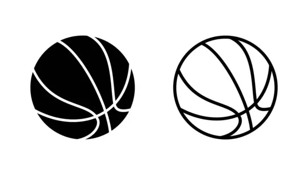 Basket Ikon Set Basketbollsikonen Basket Logotyp Vektor Ikon Royaltyfria Stockvektorer