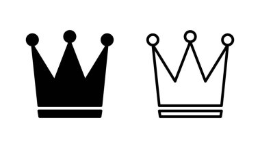 Taç simgesi hazır. taç vektör simgesi