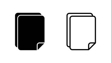 Belge simgesi ayarlandı. Kağıt ikonu. Dosya Simgesi