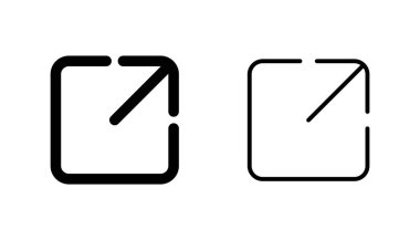 Dış bağlantı simgesi seti. bağlantı simgesi vektörü. hiper bağlantı sembolü