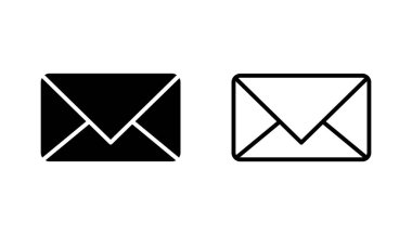 Posta simgesi seti. e- posta simgesi vektörü. E- posta simgesi. Zarf illüstrasyonu