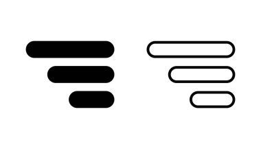 Menü Simgesi ayarlandı. Web menü simgesi. Hamburger menüsü sembolü