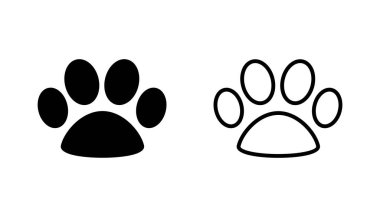 Paw simgesi hazır. Pençe izi ikon vektörü. köpek ya da kedi pençesi