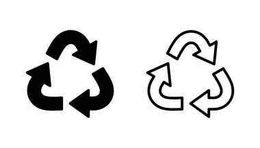 Geri dönüşüm simgesi seti. Vektör simgesi geri dönüşümü.