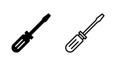 Tornavida simgesi seti. araçlar simgesi vektörü