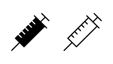 Şırınga ikonu hazır. enjeksiyon simgesi vektörü.