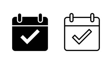 Takvim simgesi ayarlandı. Takvim sembolü. takvim vektör simgesi