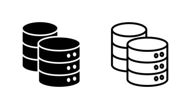 Veritabanı simgesi seti. veritabanı vektörü simgesi