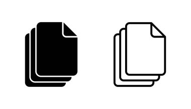 Belge simgesi ayarlandı. Kağıt ikonu. Dosya Simgesi