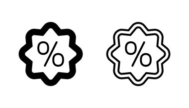 İndirim simgesi seti. İndirim etiketi simgesi. 