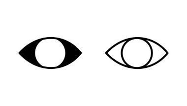 Göz simgesi ayarlandı. Göz vektör simgesi. Bak ve Görüş simgesi. 