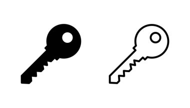 Anahtar simgesi ayarlandı. Anahtar vektör simgesi. Anahtar simgesi