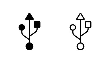 Usb simgesi ayarlandı. Flash disk simgesi vektörü