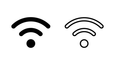 Karı simgesi seti. Sinyal vektör simgesi. Kablosuz simge vektörü