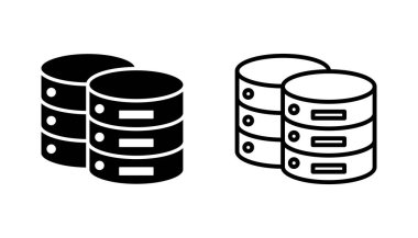Veritabanı simgesi seti. veritabanı vektörü simgesi