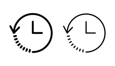 Tarih simgesi seti. son olay geçmişi