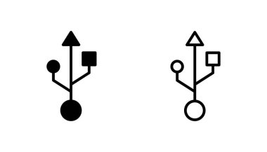 Usb simgesi ayarlandı. Flash disk simgesi vektörü