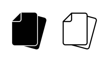 Belge simgesi ayarlandı. Kağıt ikonu. Dosya Simgesi