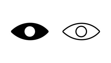 Göz simgesi ayarlandı. Göz vektör simgesi. Bak ve Görüş simgesi. 