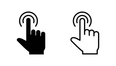 El tıklama simgesi seti. işaret simgesi vektörü. el imleç simgesi vektörü