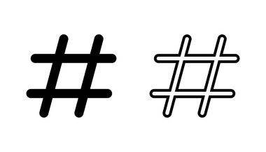 Etiket simgesi seti. hashtag sembolü