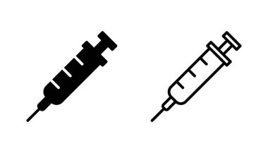 Şırınga ikonu hazır. enjeksiyon simgesi vektörü.