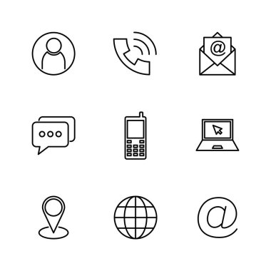 Simge vektörüyle bağlantı kurun. Ağ simgesi vektörü. kartvizit iletişim bilgileri simgesi.