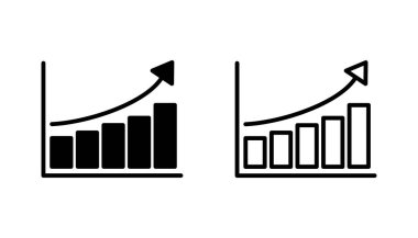 Büyüyen grafik simgesi seti. Grafik simgesi. diyagram simgesi