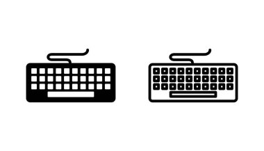 Klavye simgesi ayarlandı. Klavye vektör sembolü