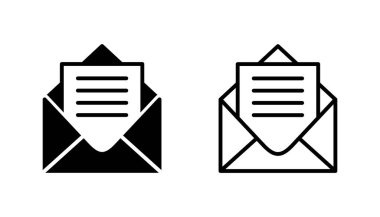 Posta simgesi seti. e- posta simgesi vektörü. E- posta simgesi. Zarf illüstrasyonu