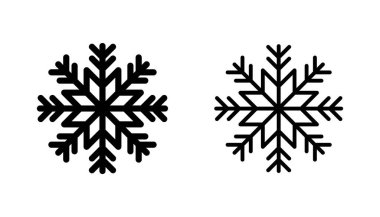 Kar ikonu hazır. kar Tanesi simgesi vektörü