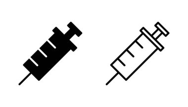 Şırınga ikonu hazır. enjeksiyon simgesi vektörü.