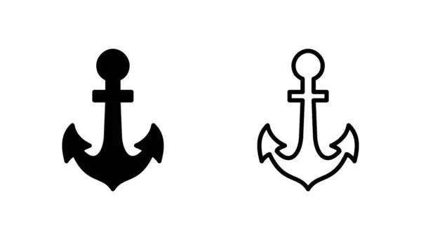 stock vector Anchor icon set. Anchor symbol logo. Anchor marine icon.