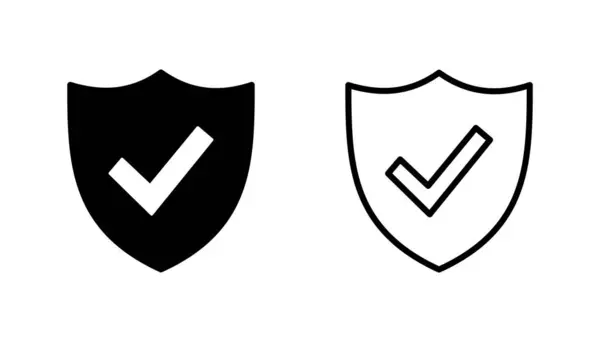 stock vector Shield check mark  icon set. Protection approve sign. Safe icon vector