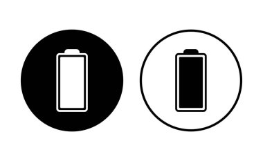 Batarya simgesi ayarlandı. Şarj seviyesi. pil yükleme simgesi