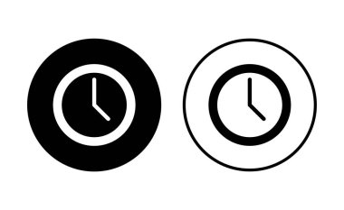 Saat simgesi ayarlandı. Zaman simgesi vektörü. simge simgesini izle